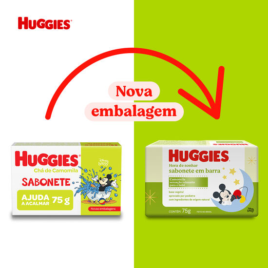 Sabonete em Barra Huggies Hora de Sonhar para bebê – 75g